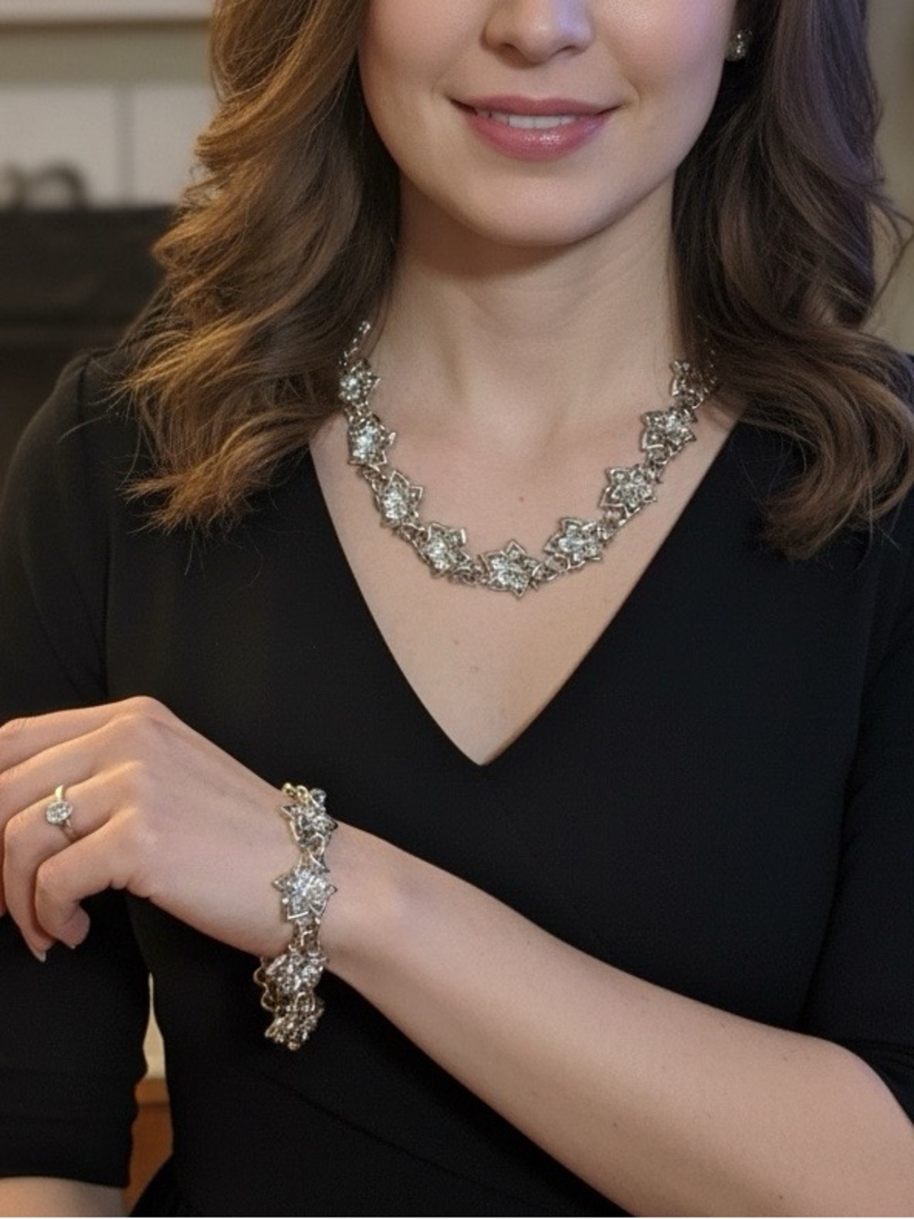 Vintage Coro Ivy Leaves Necklace and Bracelet Set